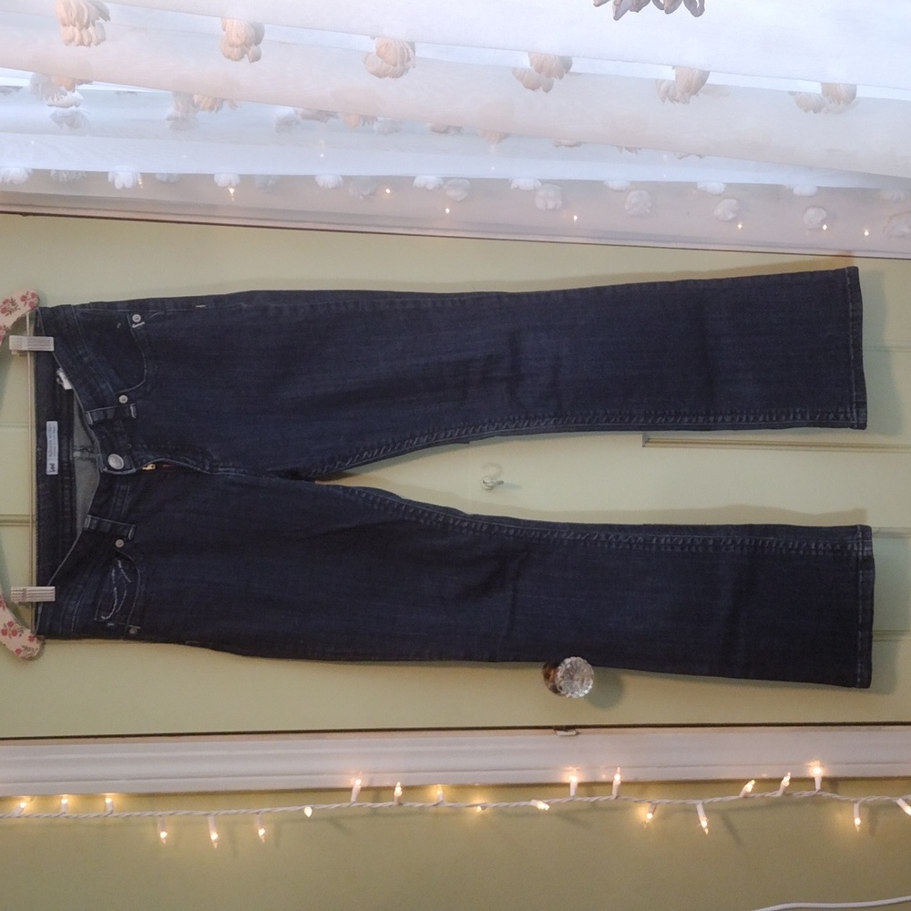 Women's Lee Slender Secret 27 bootcut embellished back pocket dark clean wash